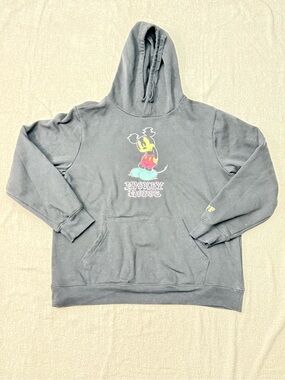 Disney x Neff Mickey Mouse Glitch Graphic Hoodie Black Large Y2K Skater